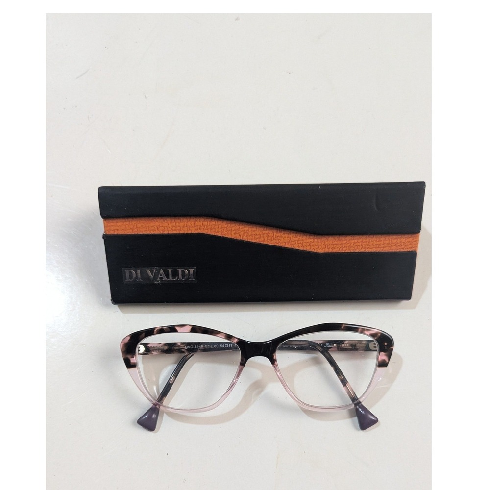Di Valdi DVO-8148 Purple Pink Tortoise Cat Eye Eyeglasses Frames only‎ 54-17